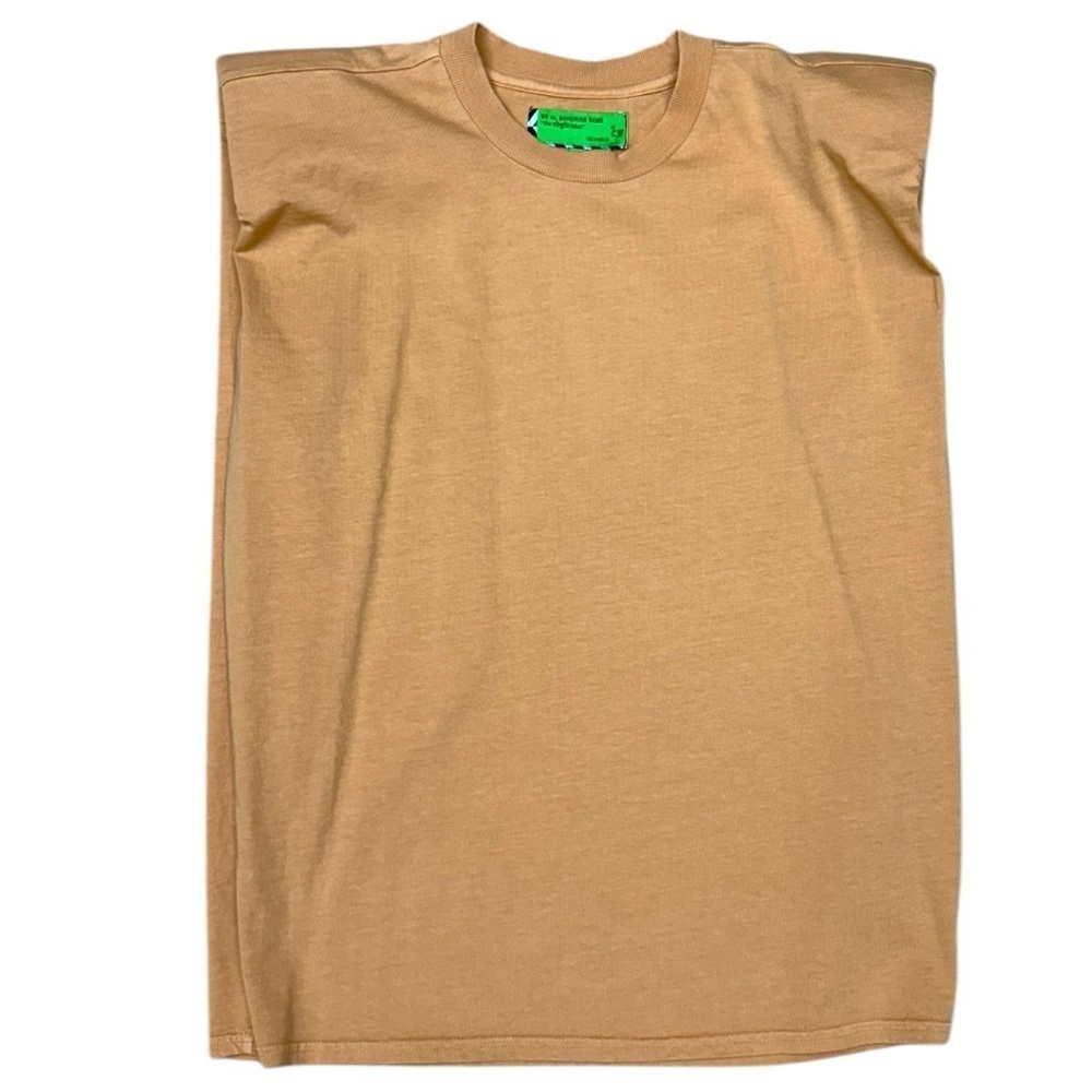 Free People x Sandrine Rose Padded Shoulder Tank Tee Size S Oversized, Golden - Picture 11 of 11